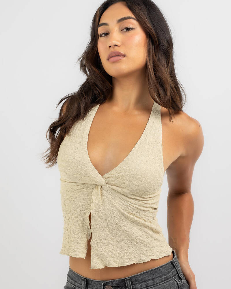 Ava And Ever Ange Split Halter Top for Womens