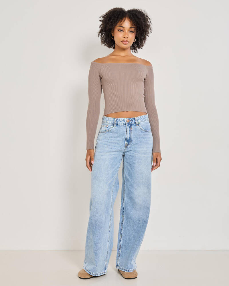 Ava And Ever Kylie Off Shoulder Knit Top for Womens