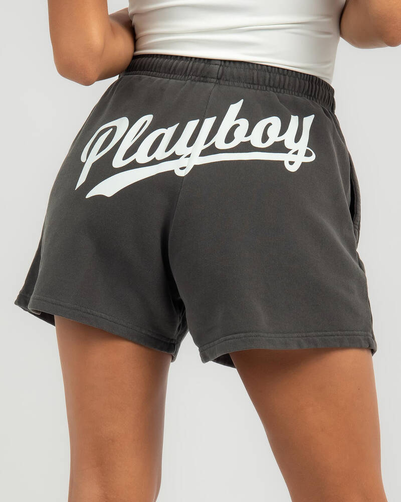 Playboy Varsity Track Shorts for Womens