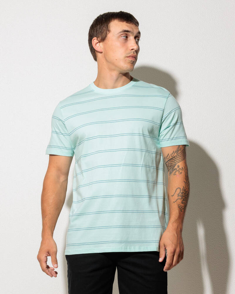 Rip Curl Plain Stripe T-Shirt for Mens