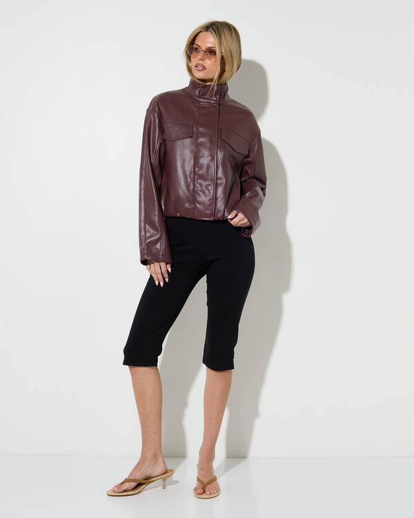 Ava And Ever Obsession Faux Leather Jacket for Womens