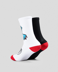 Santa Cruz Boys' Opus Screaming Hand Long Crew Socks 2 Pack for Mens image number null