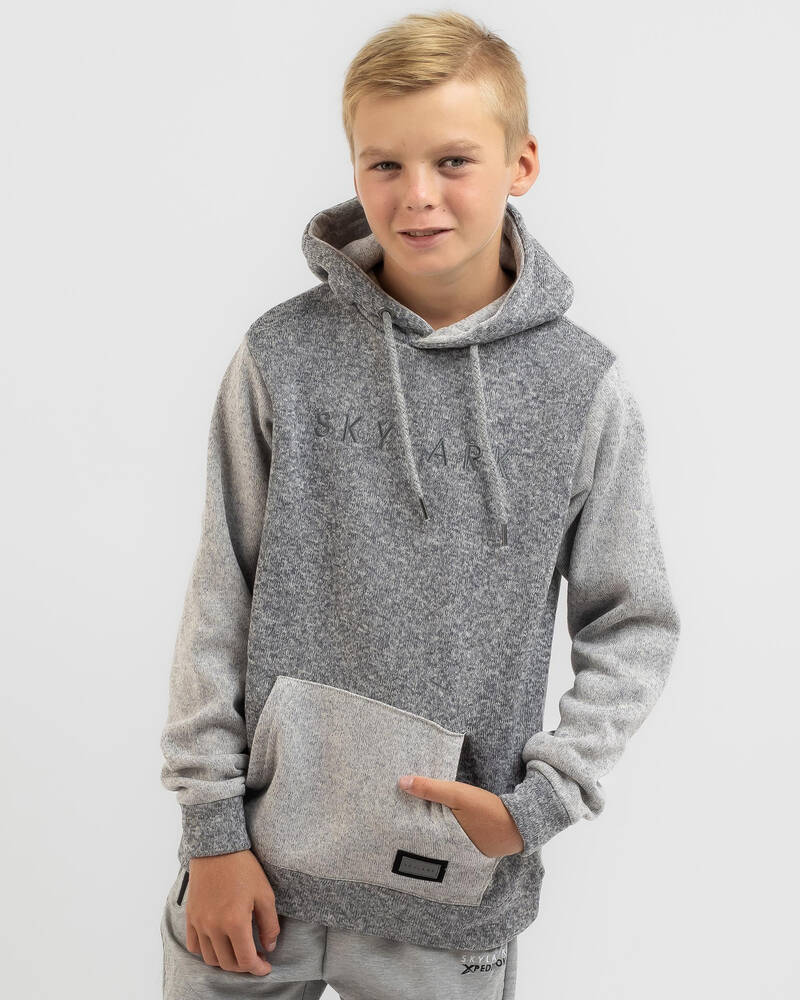 Skylark Boys' Deuce Knit Hoodie In Light Grey - Fast Shipping & Easy ...
