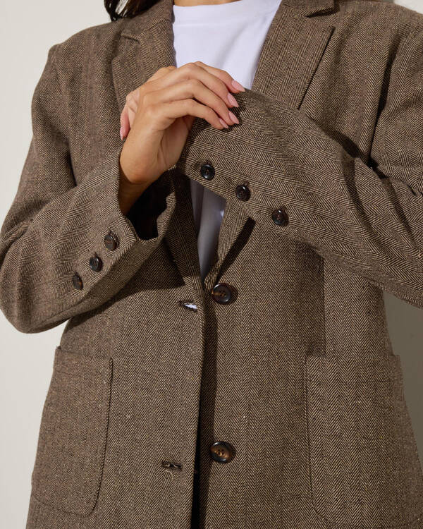 Rhythm Herringbone Blazer for Womens