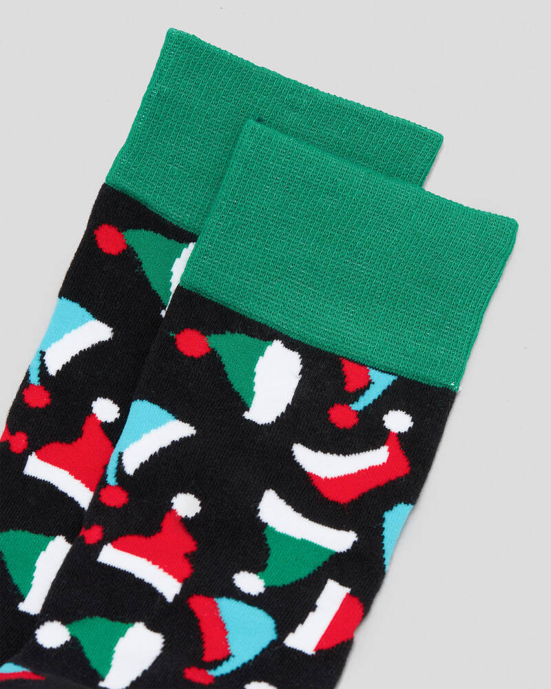 FOOT-IES Santa Hat Socks for Mens
