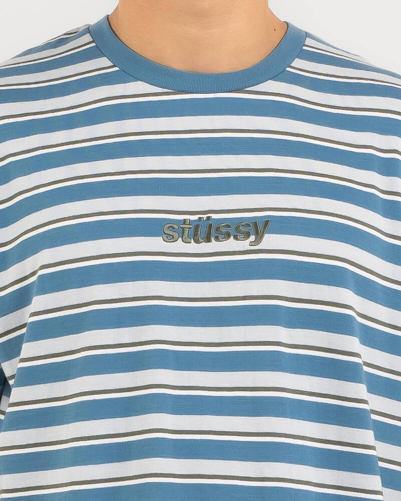 Stussy Italic Stripe T-Shirt for Mens