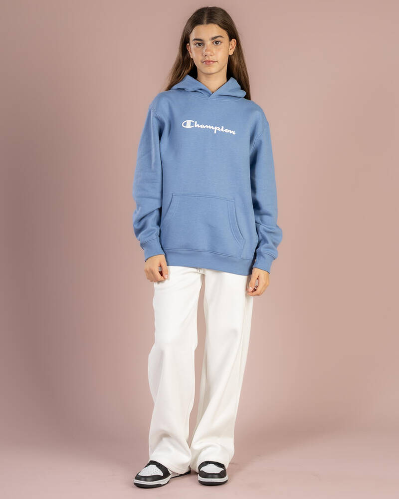 Champion Girls' Puff Script Hoodie for Womens