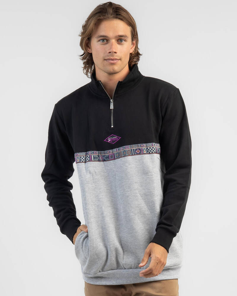 Skylark Affirmative Quarter Zip Crew Sweatshirt for Mens