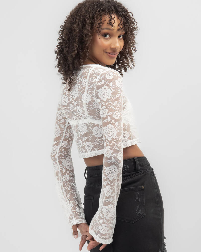 Ava And Ever Lilo Lace Long Sleeve Top for Womens