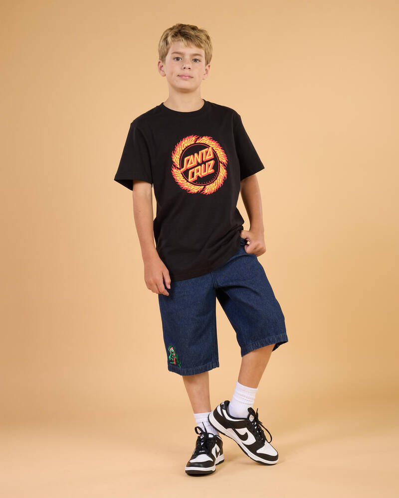 Santa Cruz Boys' Eyegore Denim Shorts for Mens