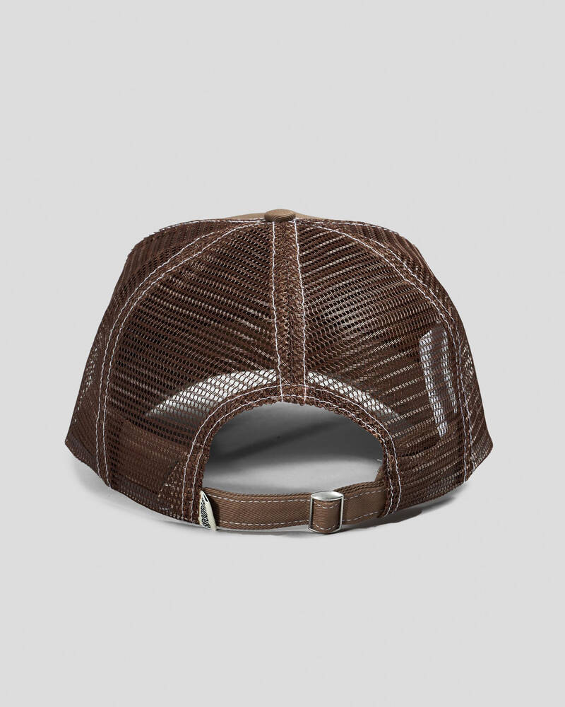 S-Double Mid-Block Curved Peak Trucker Cap for Mens