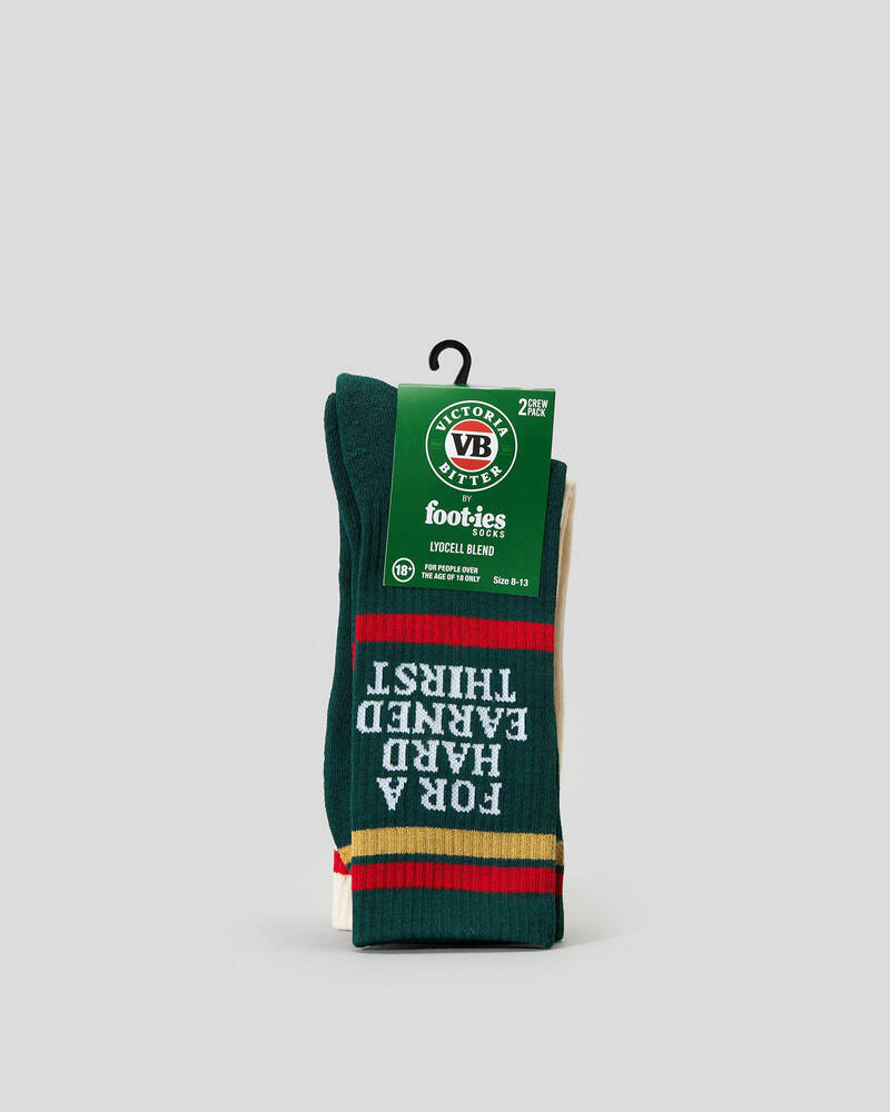 FOOT-IES VB Hard Earned Thirst Sneaker Socks 2 Pack for Mens