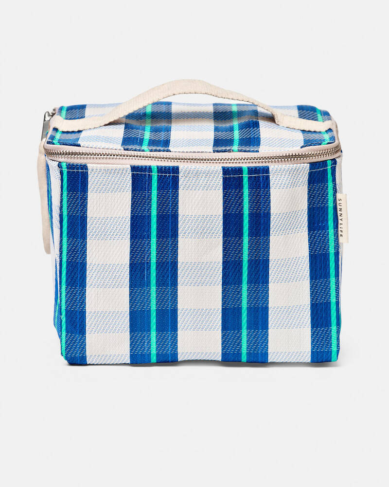 Sunnylife Blue Neon Recycled Nylon Lunch Cooler Bag for Unisex