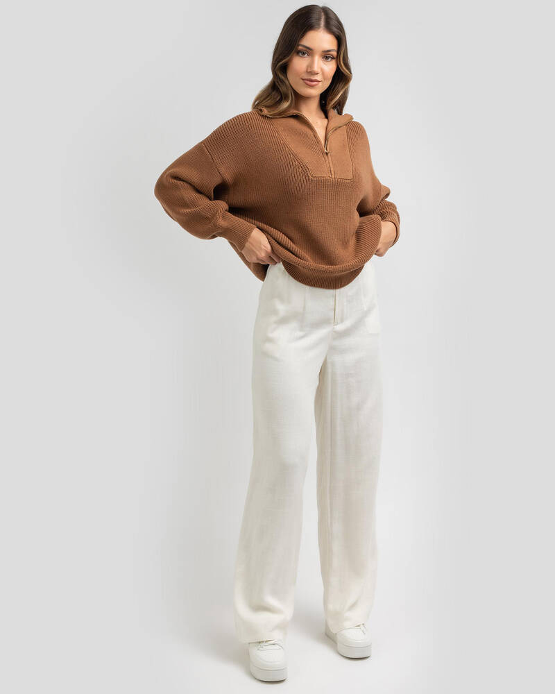 Ava And Ever Country Club Knit Jumper In Milk Choc - Fast Shipping ...