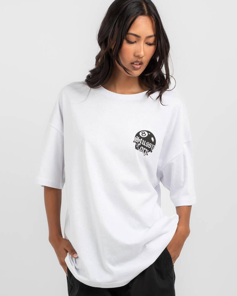Stussy 8 Ball Corp Relaxed T-Shirt for Womens