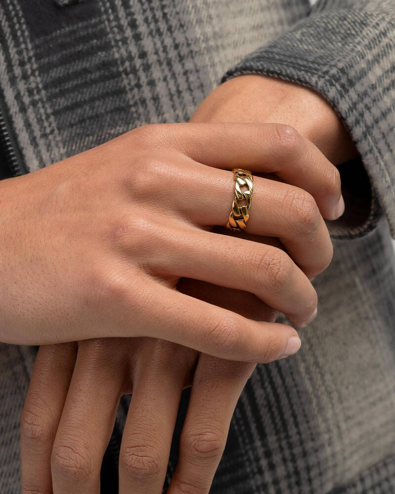 Statement Collective Cuban Link Ring for Mens