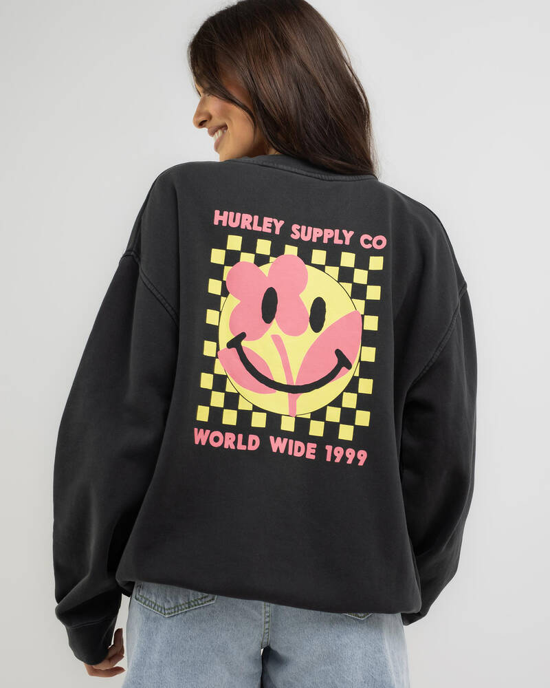 Hurley World Wide Crewneck Sweatshirt for Womens