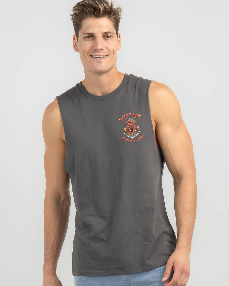 Salty Life Sticky Fingers Muscle Tank for Mens