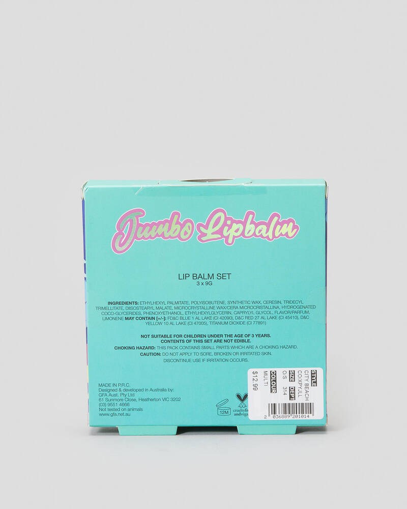 Mooloola Juicy Lips Jumbo Lip Balm Pack for Womens