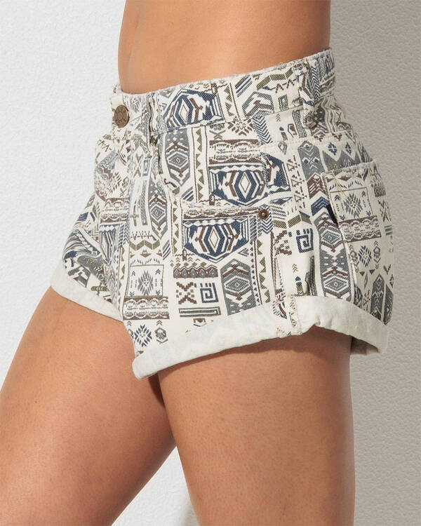 DESU Stevie Tiki Micro Denim Shorts for Womens