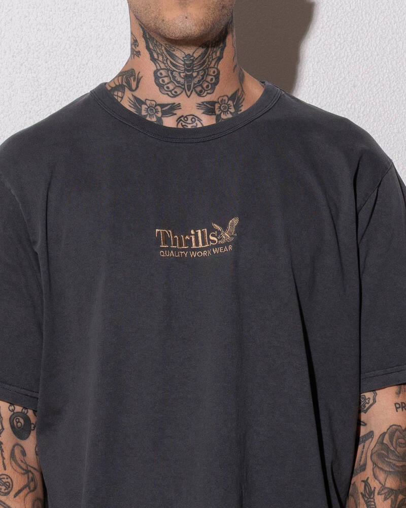 Thrills Thrills Workwear Embro Merch Fit T-Shirt for Mens