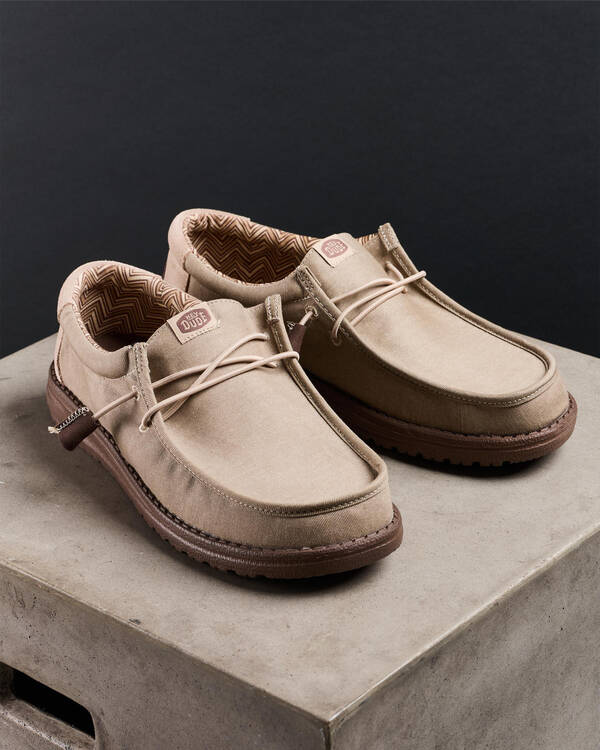 HEYDUDE Wally Stretch Canvas Block Shoes for Mens