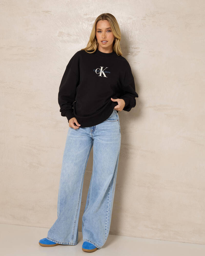 Calvin Klein Monologo Crewneck Sweatshirt for Womens