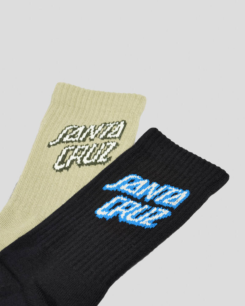 Santa Cruz SC Stack Crew Socks 2 Pack for Mens