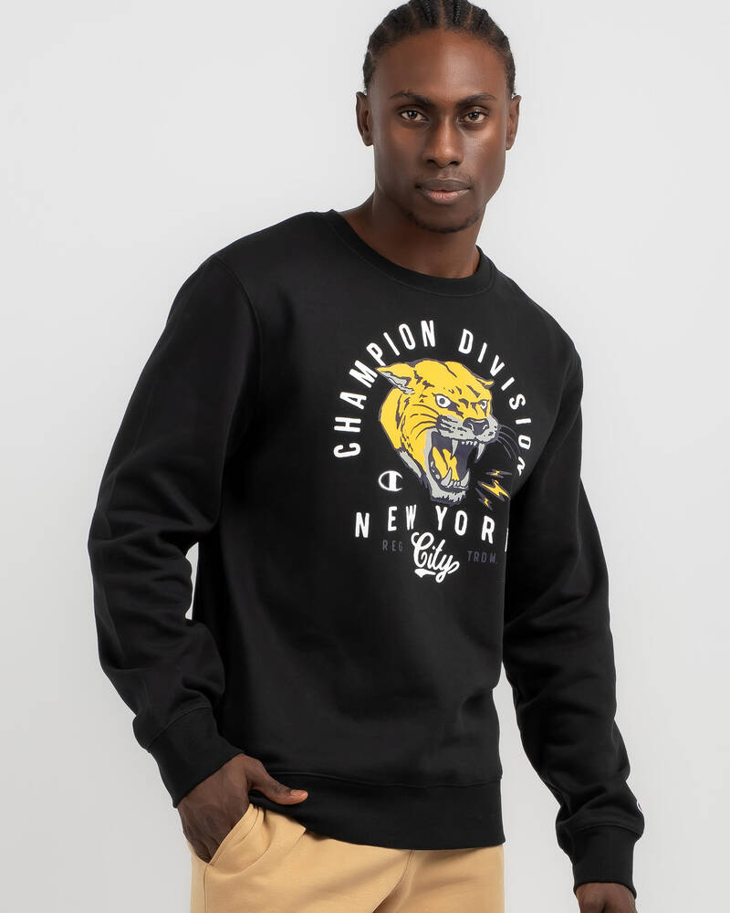 Shop Champion Sporty Sweatshirt In Black - Fast Shipping & Easy Returns ...