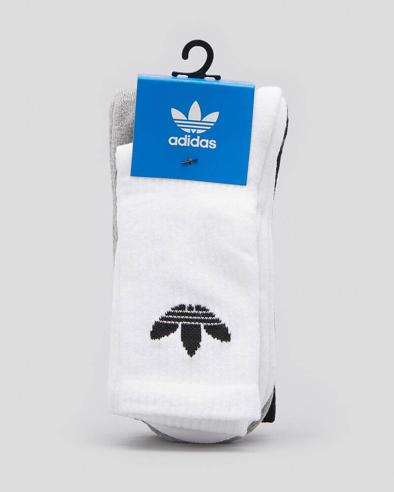 adidas Boys' Cushioned Trefoil Crew Socks 3 Pack for Mens