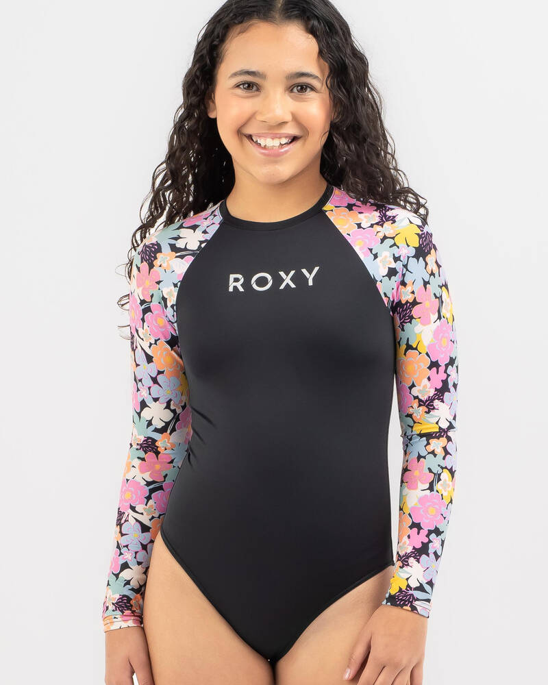 Roxy Girls' Long Sleeve Surfsuit In Anthracite - FREE* Shipping & Easy ...