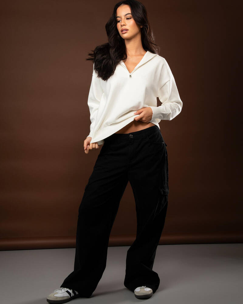 Ava And Ever Princeton Half Zip Collared Knit Jumper for Womens