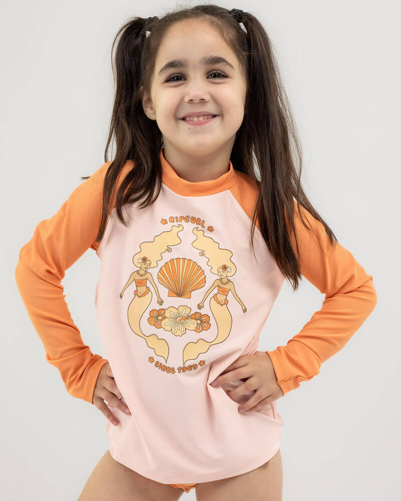 Rip Curl Toddlers' LA Tropica Long Sleeve UV Rash Vest Set for Womens