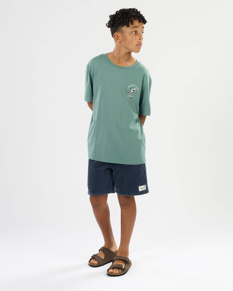 Skylark Boys' Cord Elastic Waist Shorts for Mens