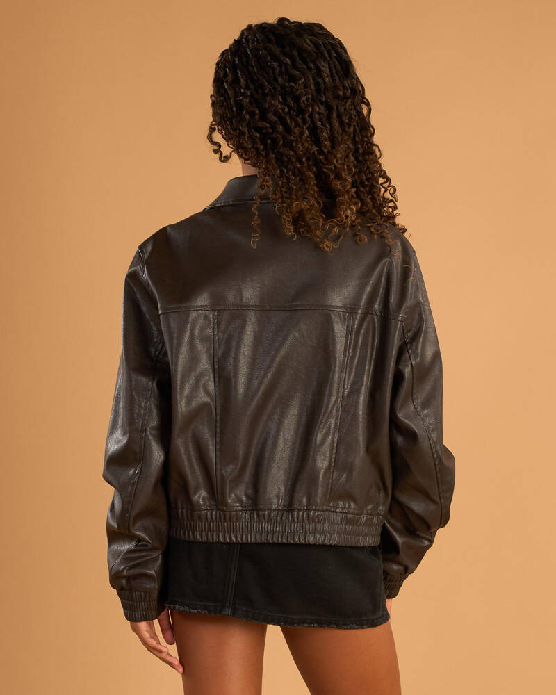 Ava And Ever Girls' Cyrus Faux Leather Jacket for Womens