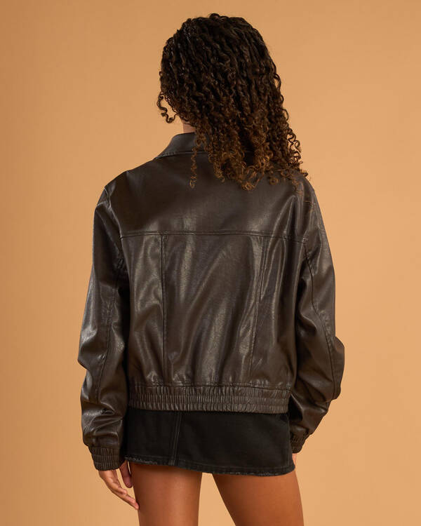 Ava And Ever Girls' Cyrus Faux Leather Jacket for Womens