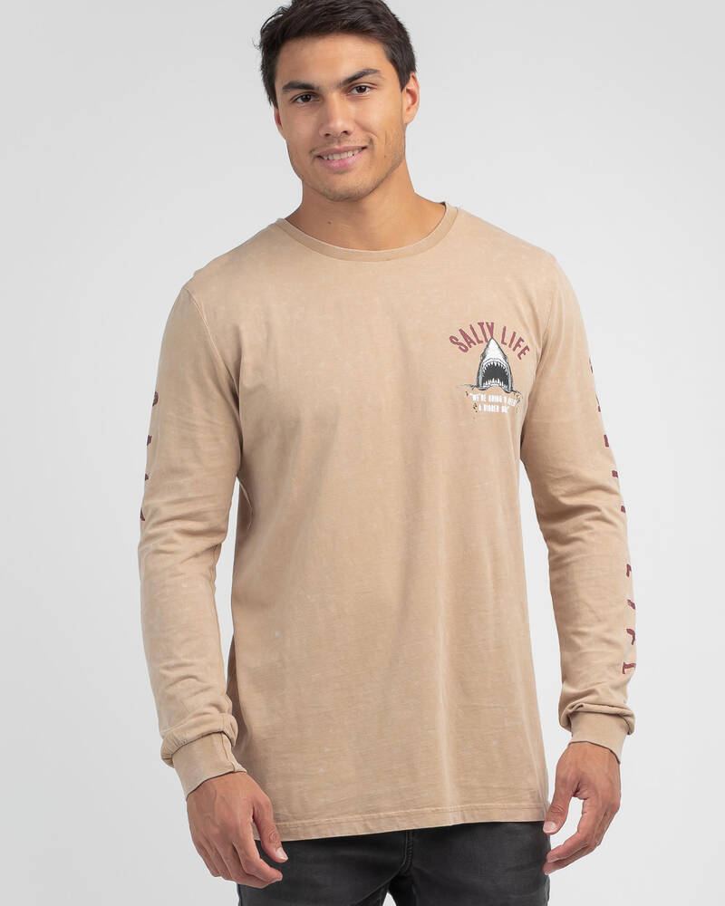 Salty Life Frenzy Long Sleeve T-Shirt for Mens