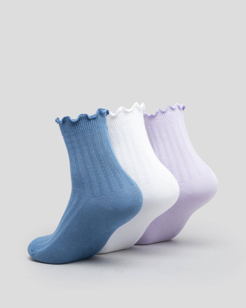Stussy Womens Graffiti Frill Sock Pack for Womens