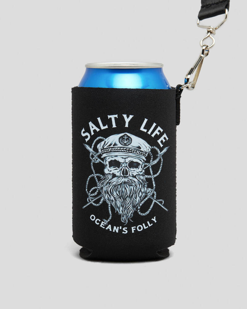 Salty Life Old Salt Stubby Cooler Lanyard for Mens