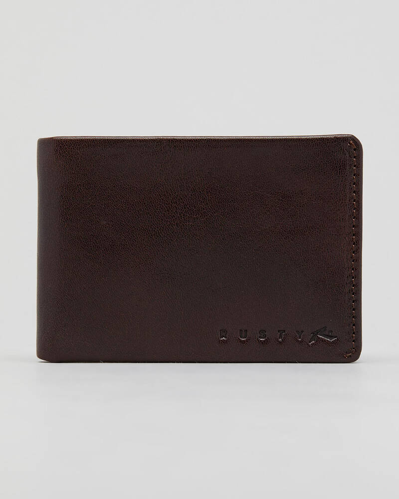 Rusty Busted Leather Wallet for Mens
