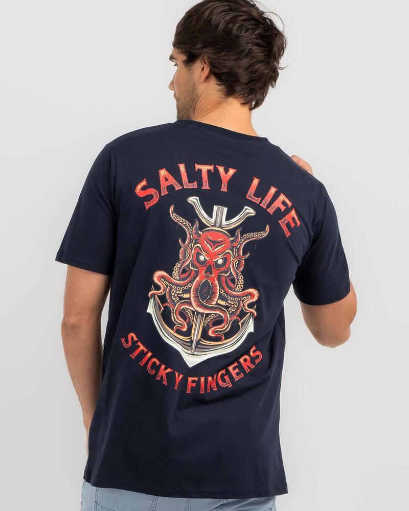 Salty Life Sticky Fingers 2.0 T-Shirt for Mens