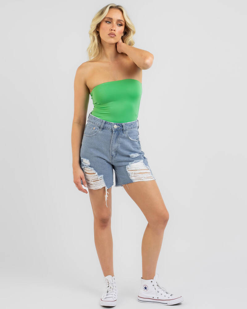 DESU Pippa Shorts In Mid Blue - Fast Shipping & Easy Returns - City ...