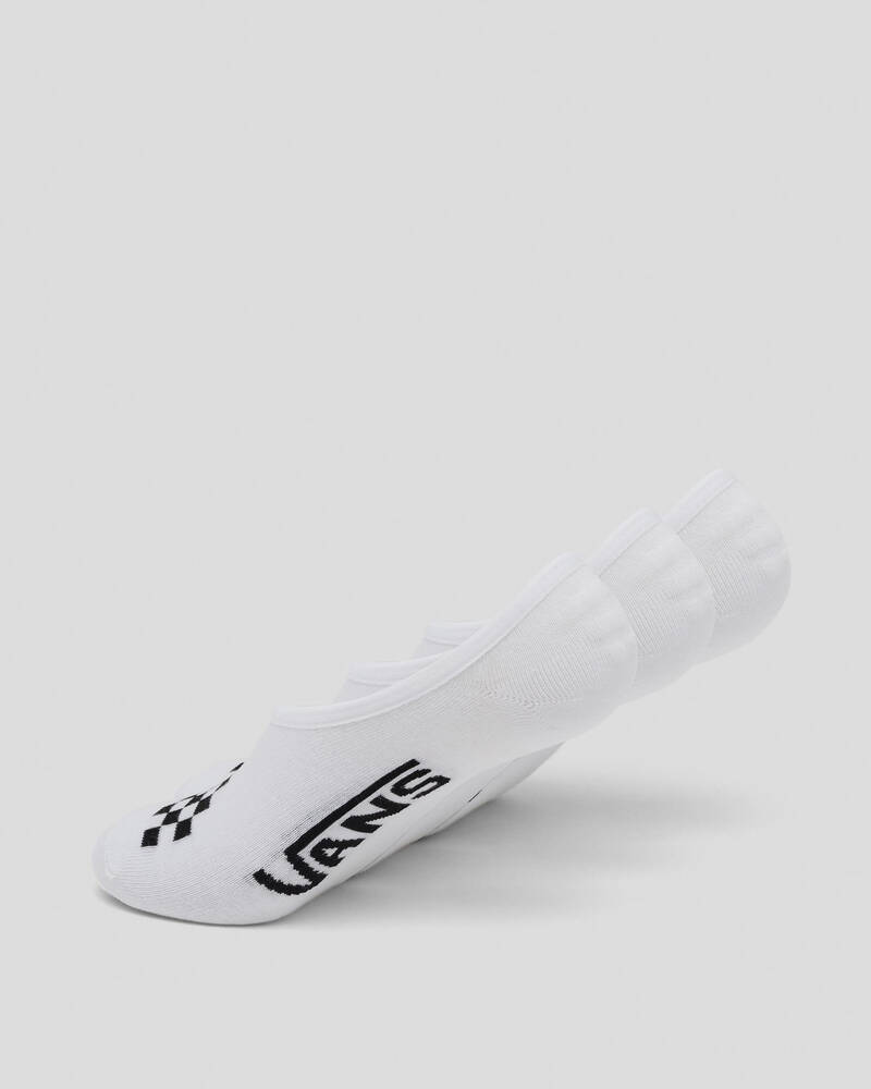 Shop Vans Womens Canoodle No Show Sock Pack In White/black Fast