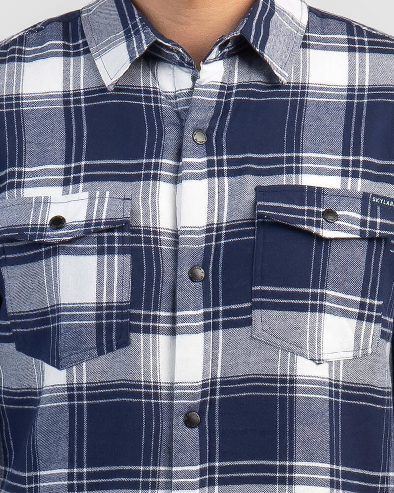 Skylark Section Long Sleeve Flannel for Mens