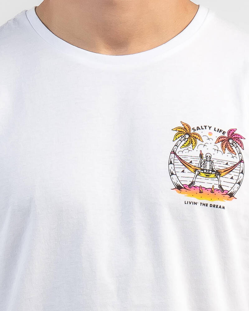 Salty Life Livin The Dream T-Shirt for Mens