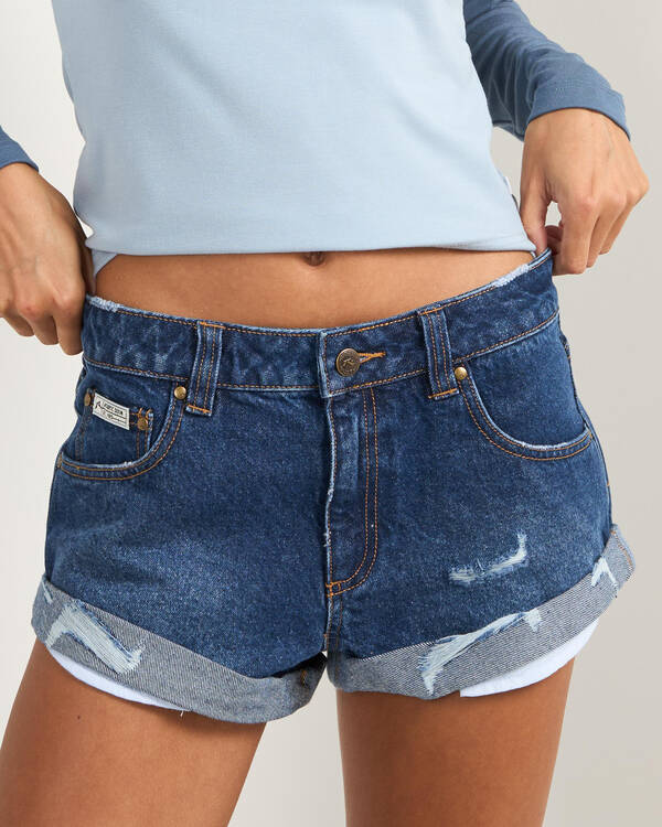 Pheonix Low Rise Denim Mini Shorts
