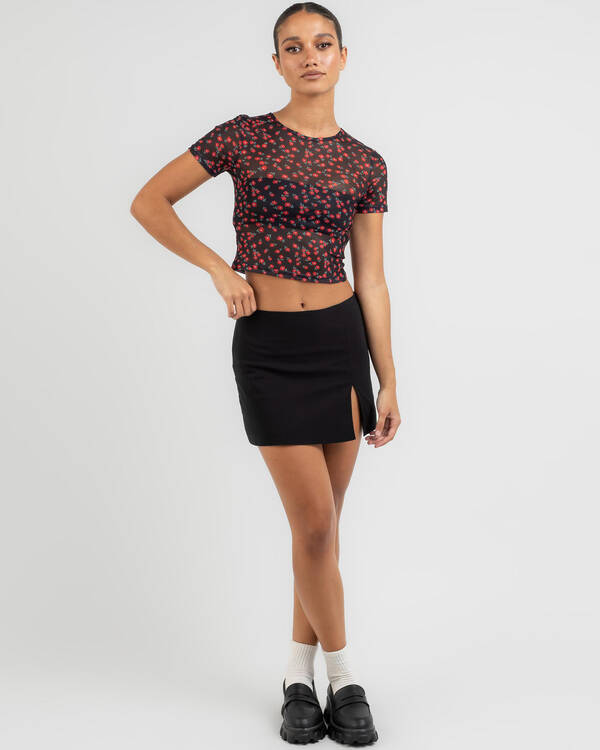Ava And Ever Poppy Mesh Baby Tee for Womens