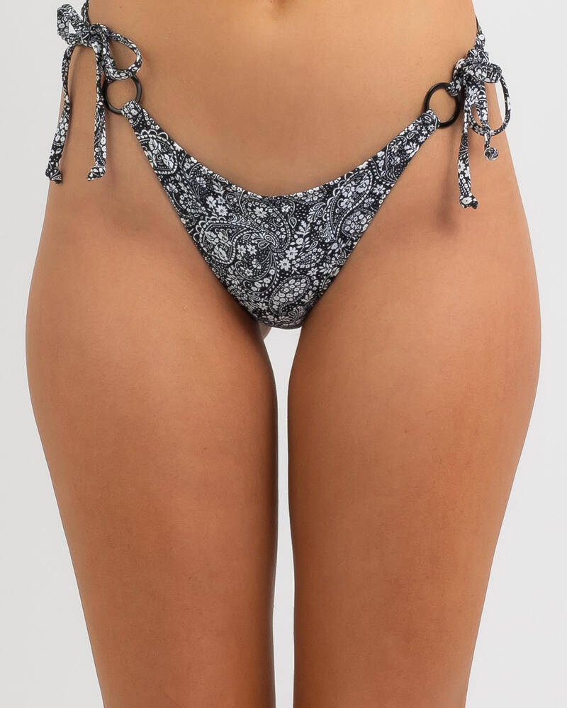 Kaiami Camille Ring Tie Side Bikini Bottom for Womens