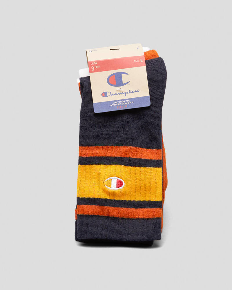 Champion Mixed Crew Socks 3 Pack for Mens