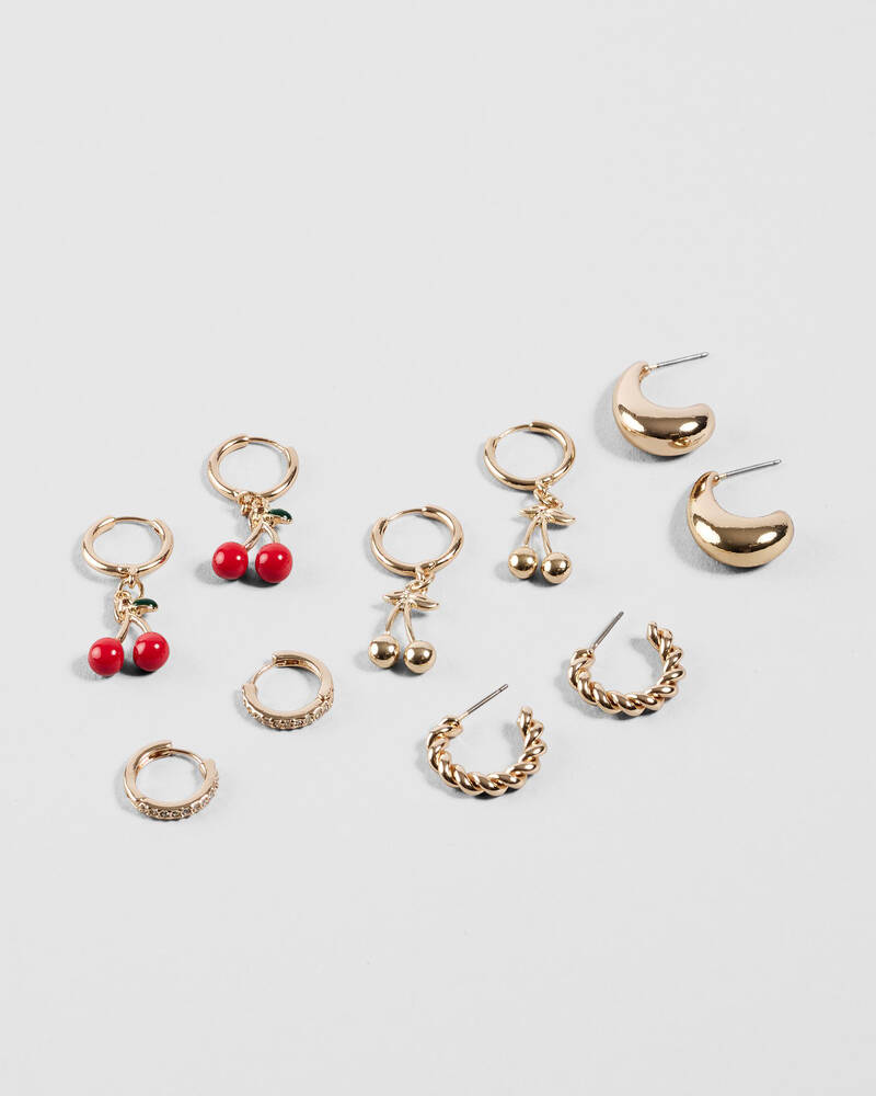Karyn In LA Cherry Earring Pack for Womens